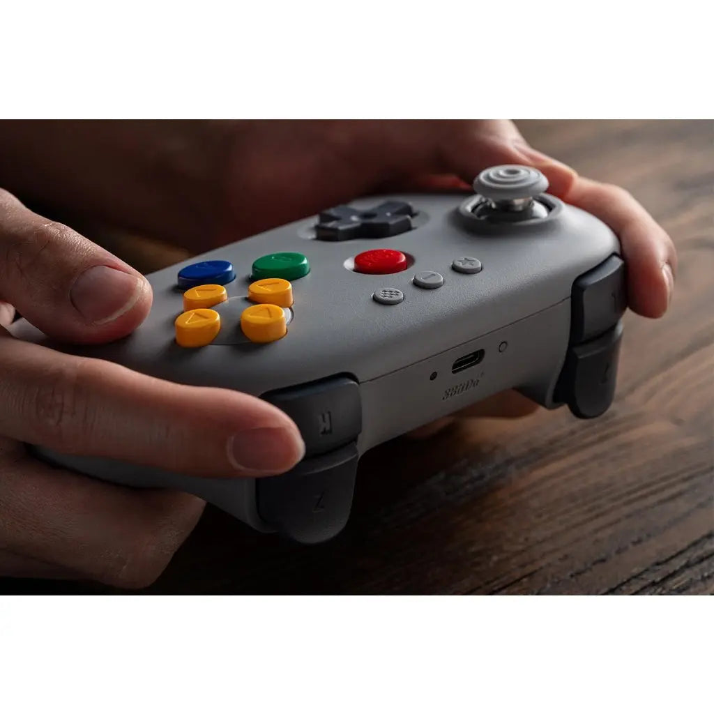 8BitDo 64 Bluetooth Controller for Analogue 3D, Switch, Switch 2, Windows, and Android (Grey) - Like New 8BitDo
