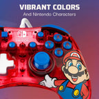 PDP Rock Candy Wired Gaming Switch Pro Controller - Mario - Red - Official License Nintendo - OLED / Lite Compatible, Compact, Durable Travel Controller PDP