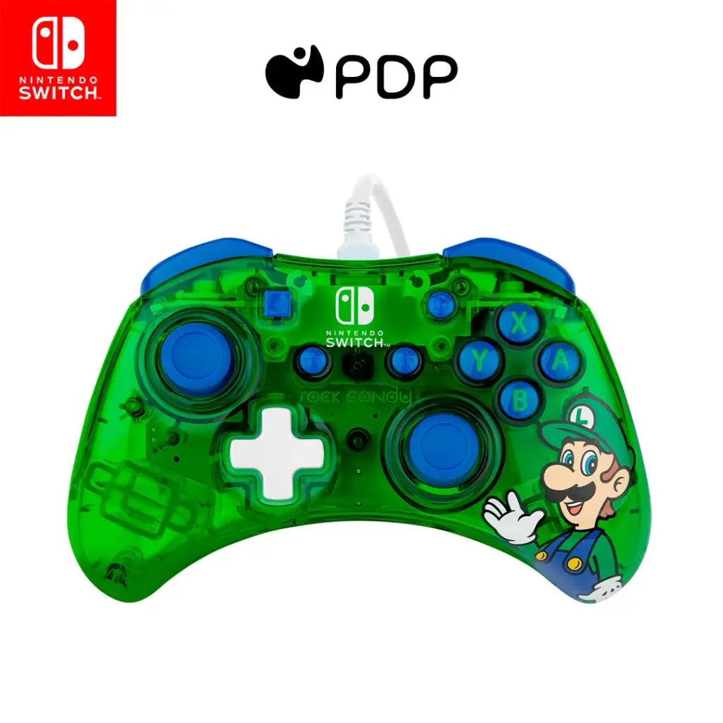 PDP Rock Candy Wired Gaming Switch Pro Controller - Mario - Red - Official License Nintendo - OLED / Lite Compatible, Compact, Durable Travel Controller PDP