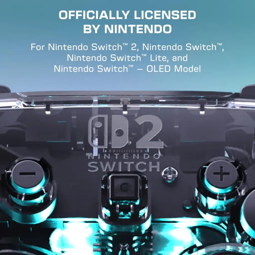 Turtle Beach Afterglow Clear Wireless RGB Gaming Controller. Officially licensed for Nintendo Switch 2 - Like New Turtle Beach