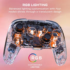 Turtle Beach Afterglow Clear Wireless RGB Gaming Controller. Officially licensed for Nintendo Switch 2 - Like New Turtle Beach