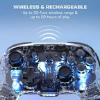 Turtle Beach Afterglow Clear Wireless RGB Gaming Controller. Officially licensed for Nintendo Switch 2 - Like New Turtle Beach