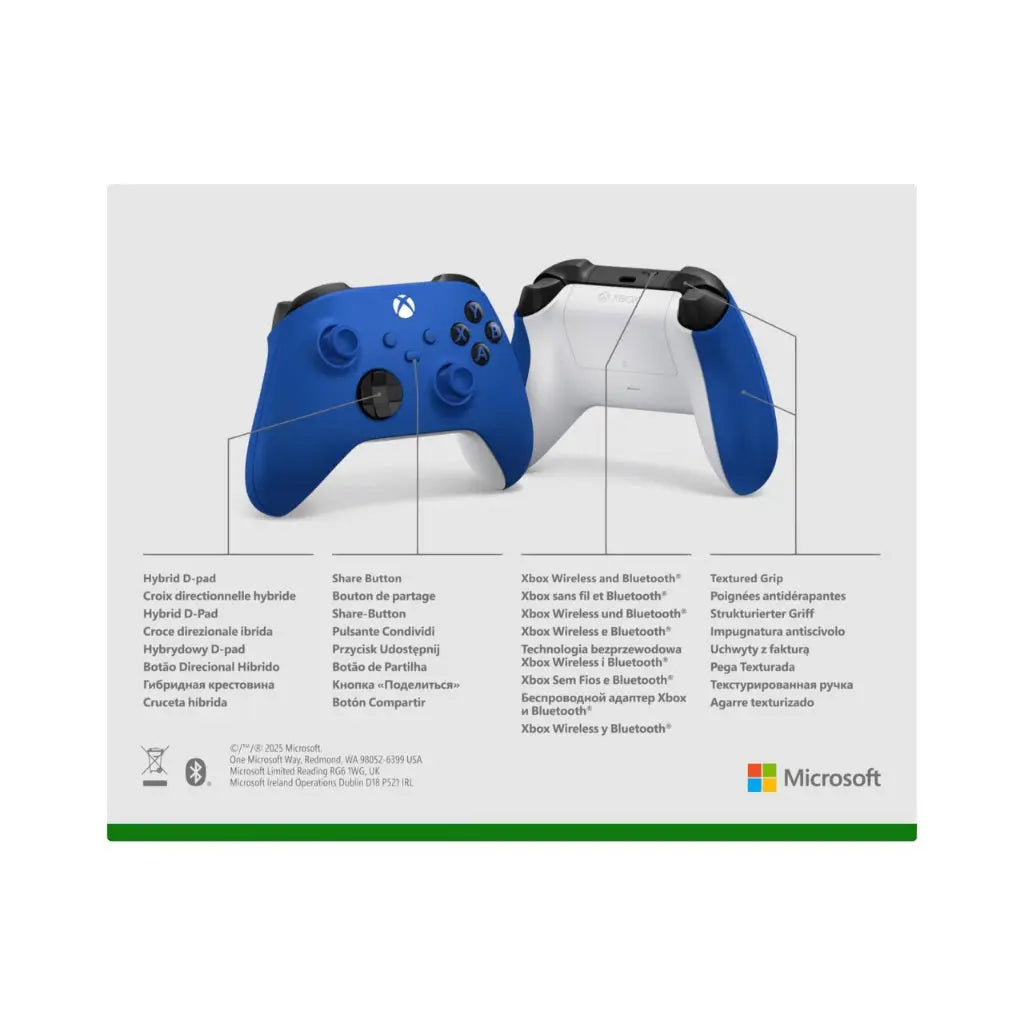 Xbox Wireless Controller - Shock Blue Series X|S, One, and Windows Devices - Very Good Xbox