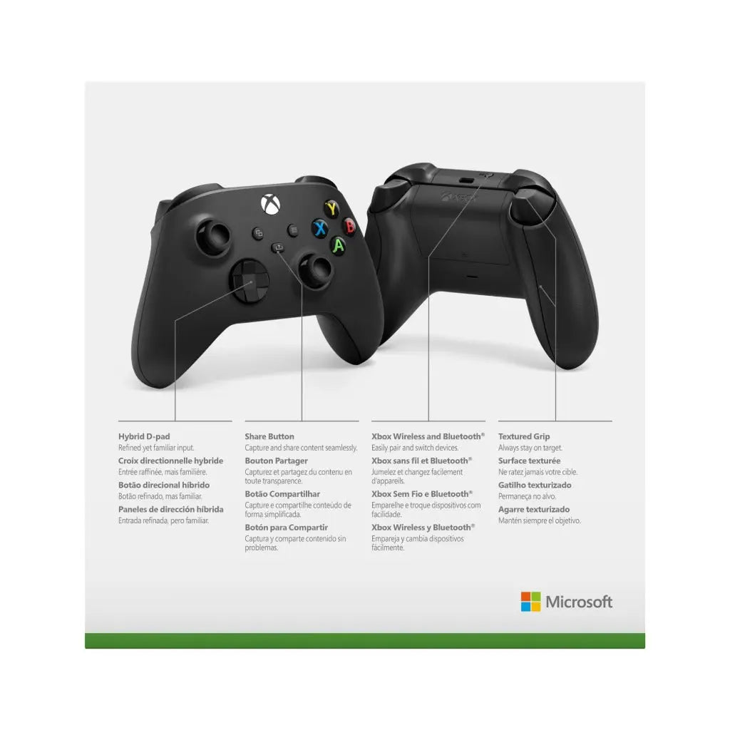 Xbox Wireless Controller Carbon Black Series X|S, One, and Windows Devices - Very Good Xbox