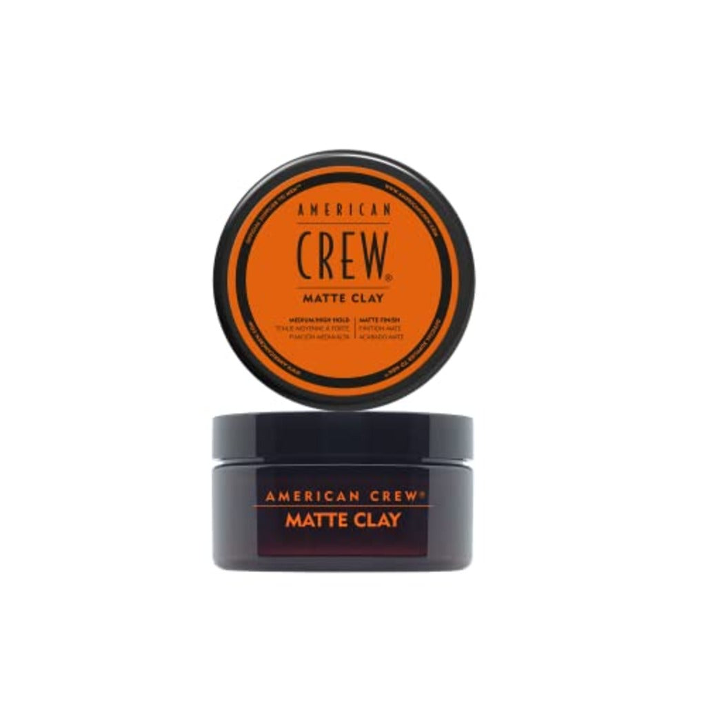 American Crew Matte Clay Hair Paste 85g Medium Hold Low Shine Mens Texturising Styling Wax for Control and Definition