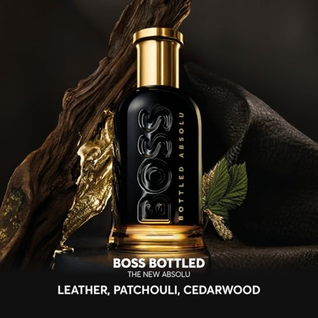 Boss Bottled Absolu Parfum Intense 100ml Men's Fragrance Woody Leathery Highly Concentrated Aftershave Spray For Him - Damaged Box