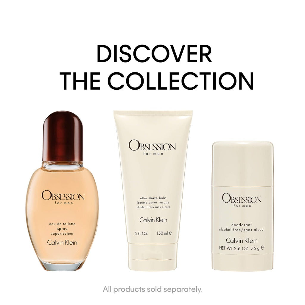 Calvin Klein Obsession For Men Eau De Toilette 125ml Spray - Mens Aftershave Fragrance - Large Bottle EDT Spray - Damaged Box