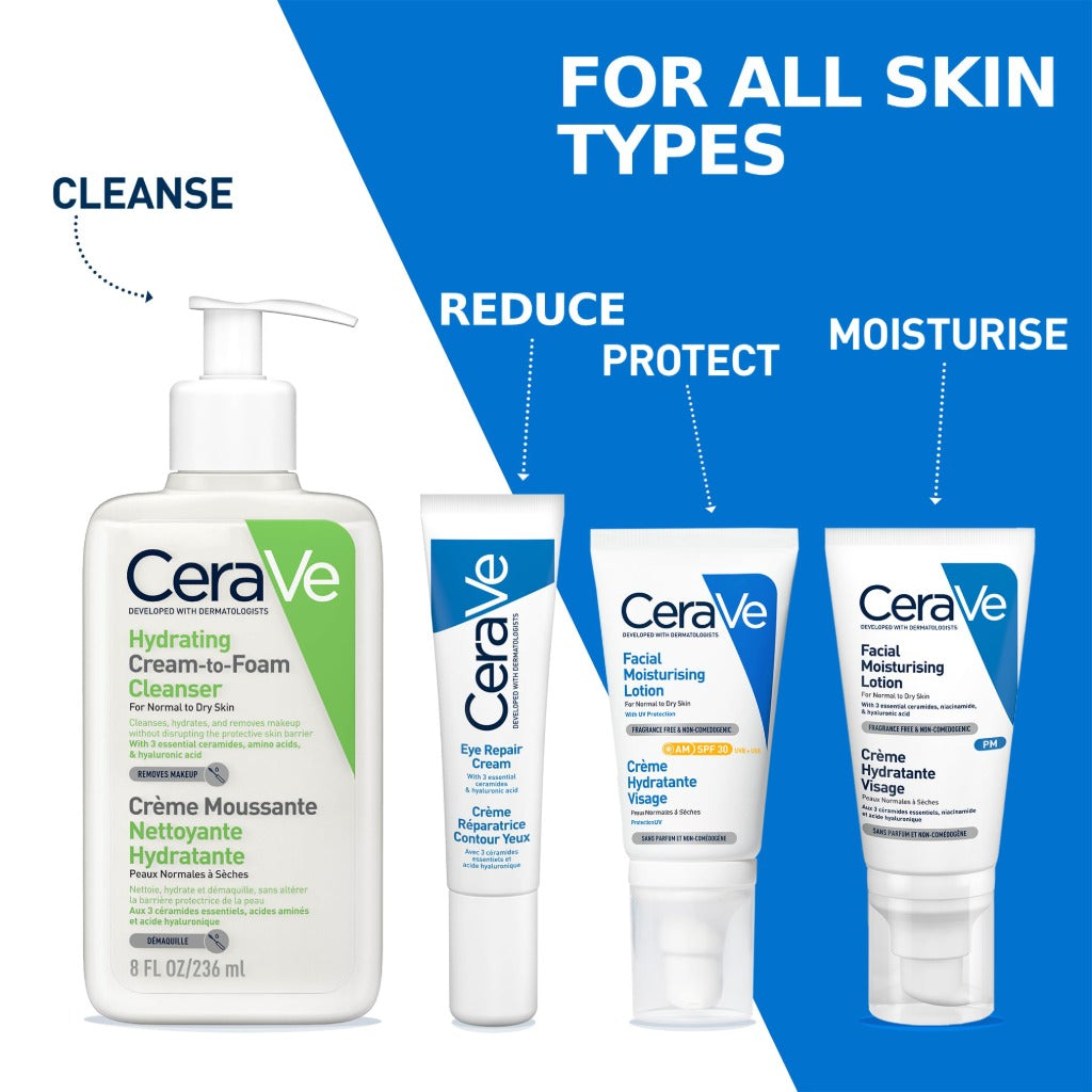 CeraVe Eye Repair Cream 14ml - Dark Circles and Puffiness Treatment with Hyaluronic Acid and Ceramides - Sensitive Skin Eye Moisturiser