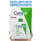 CeraVe Hydrating Cleanser Refill 473ml - Non-Foaming Face Wash and Body Cleanser for Normal to Dry Skin with Hyaluronic Acid and Ceramides