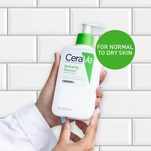 CeraVe Hydrating Cleanser 236ml - Face Wash for Normal to Dry Skin with Hyaluronic Acid and Ceramides - Sensitive Skin Facial Cleanser