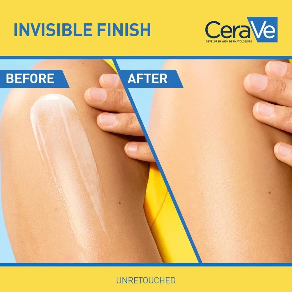 CeraVe Hydrating Sunscreen SPF 50 Body and Face Sun Cream 75ml Broad Spectrum UVA UVB Protection with Ceramides for Sensitive Skin