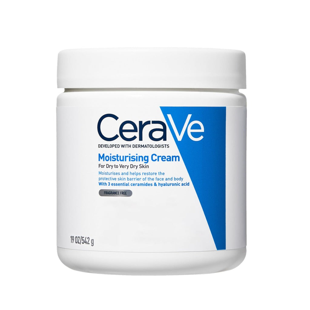 CeraVe Moisturising Cream for Dry to Very Dry Skin 562ml Face and Body Moisturiser with Hyaluronic Acid and Ceramides Pump Pot