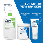 CeraVe Moisturising Cream for Dry to Very Dry Skin 562ml Face and Body Moisturiser with Hyaluronic Acid and Ceramides Pump Pot