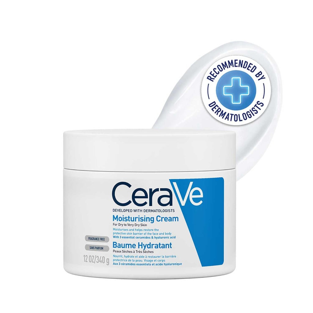 CeraVe Moisturising Cream 340g Pot - Hydrating Body and Face Moisturiser for Dry to Very Dry Skin - Fragrance-Free Skincare with Ceramides