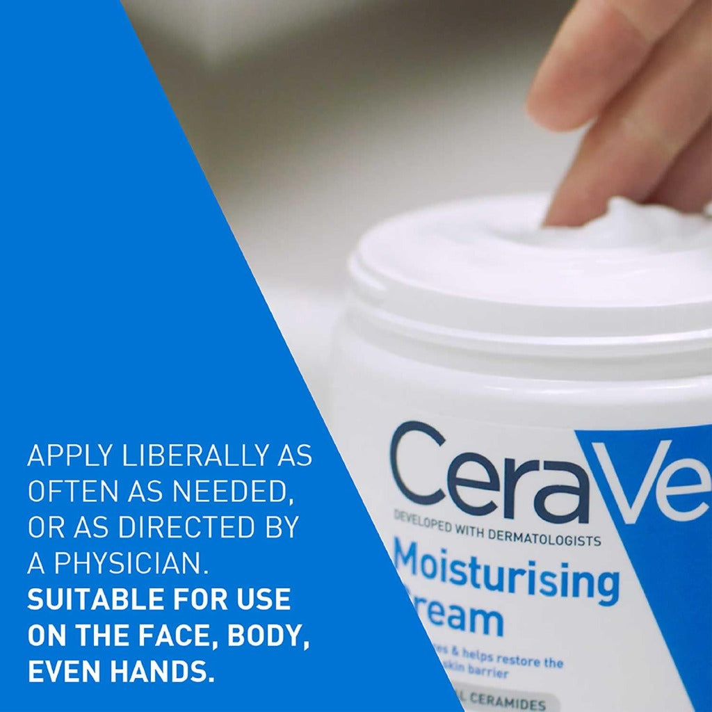 CeraVe Moisturising Cream 340g Pot - Hydrating Body and Face Moisturiser for Dry to Very Dry Skin - Fragrance-Free Skincare with Ceramides