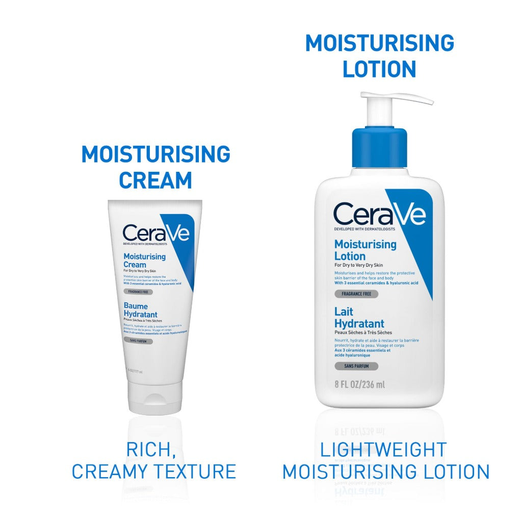 CeraVe Moisturising Cream 177ml Pot - Face and Body Moisturiser for Dry to Very Dry Skin - Hydrating Hyaluronic Acid and Ceramides