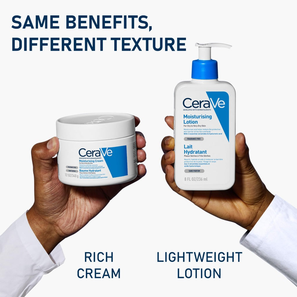 CeraVe Moisturising Cream 454g Pot - Face and Body Moisturiser for Dry to Very Dry Skin with Hyaluronic Acid and 3 Essential Ceramides