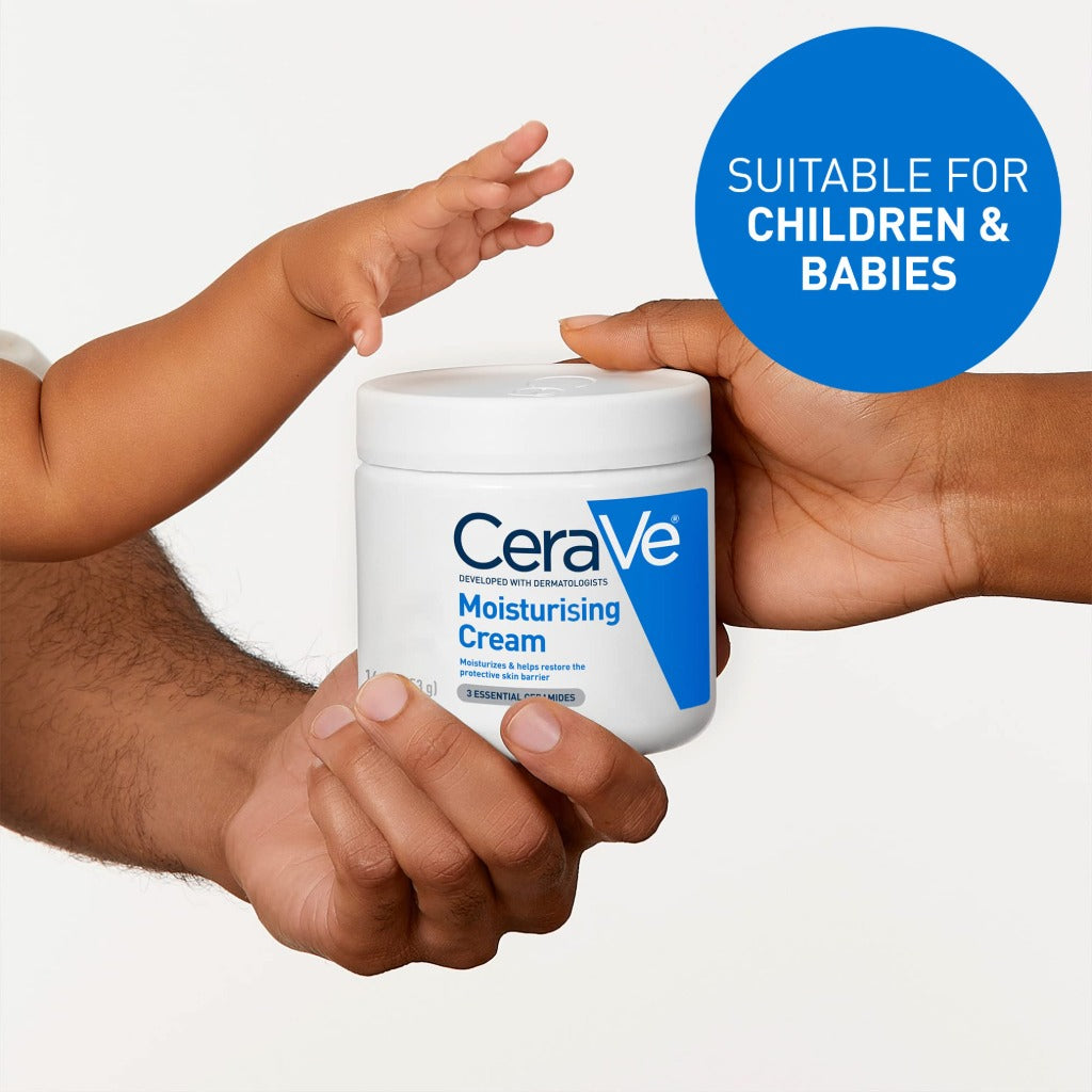 CeraVe Moisturising Cream 454g Pot - Face and Body Moisturiser for Dry to Very Dry Skin with Hyaluronic Acid and 3 Essential Ceramides