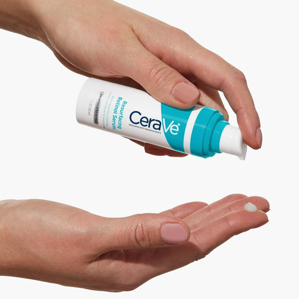 CeraVe Resurfacing Retinol Serum 30ml - Anti-Blemish Face Treatment with Niacinamide and Ceramides for Post-Acne Marks and Pore Refining
