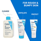 CeraVe SA Smoothing Cleanser 236ml - Salicylic Acid Face and Body Wash for Dry Rough and Bumpy Skin with Hyaluronic Acid and Ceramides