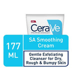 CeraVe SA Smoothing Cream Tube With Salicylic Acid, 10% Urea & 3 Essential Ceramides, Gentle Exfoliating Body Cream for Dry Rough Bumpy Skin, Fast-Absorbing, Dermatologist Developed, 177ml