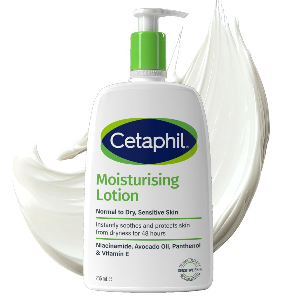 Cetaphil Moisturising Lotion, 236ml, Face & Body Moisturiser, For Normal To Dry Sensitive Skin, With Niacinamide, Packaging May Vary - BBE 11/2028
