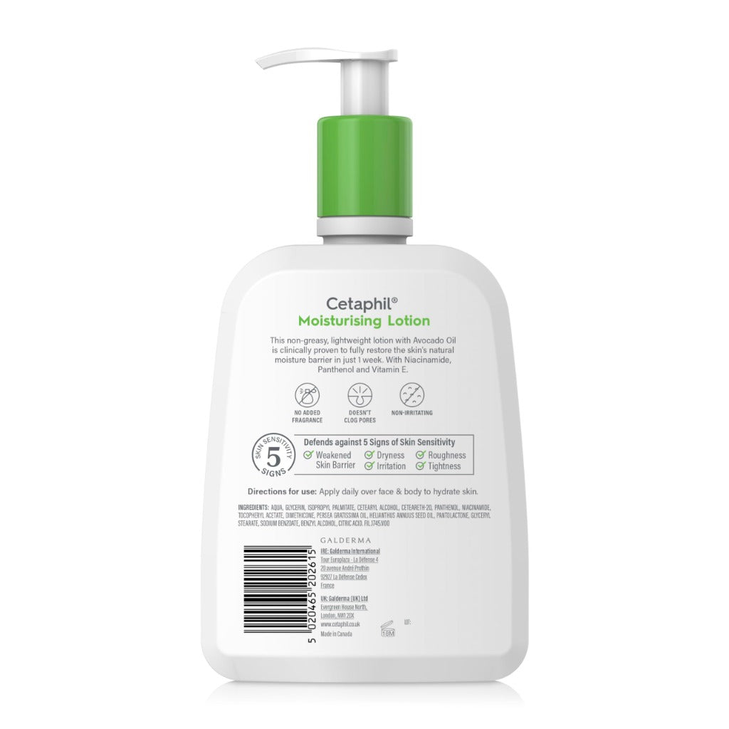 Cetaphil Moisturising Lotion, 236ml, Face & Body Moisturiser, For Normal To Dry Sensitive Skin, With Niacinamide, Packaging May Vary - BBE 11/2028