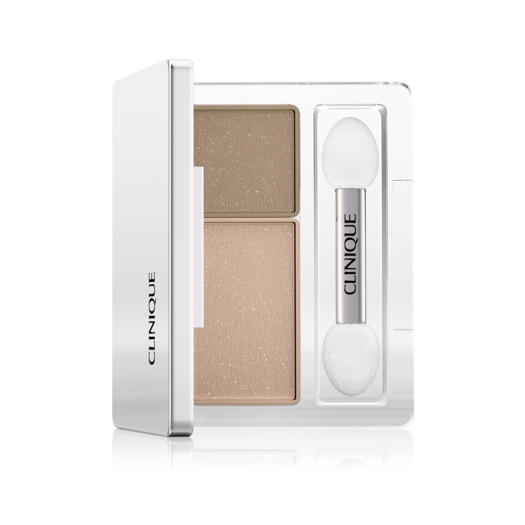 Clinique All About Shadow Duo Eye Shadow Makeup | 8-Hour Wear, Safe For Sensitive Eyes - Damaged Box