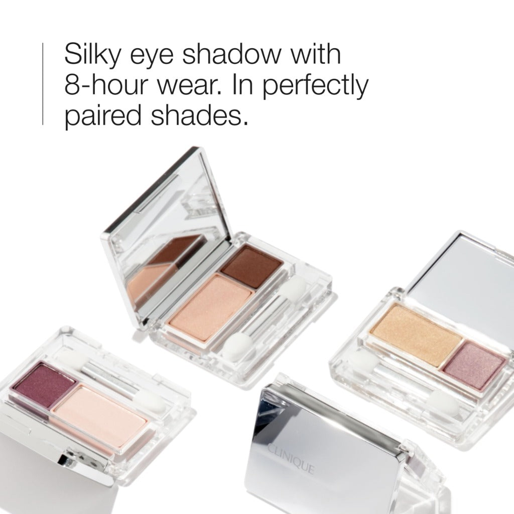 Clinique All About Shadow Duo Eye Shadow Makeup | 8-Hour Wear, Safe For Sensitive Eyes - Damaged Box