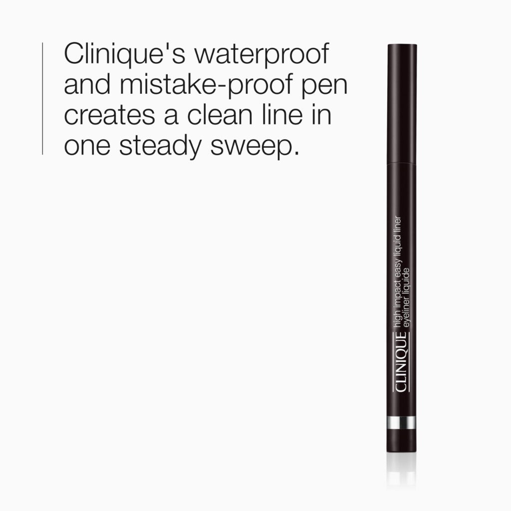 Clinique High Impact Easy Liquid Eyeliner | Waterproof, Long Lasting, Smudge Resistant + Safe For Sensitive Eyes - Very Good