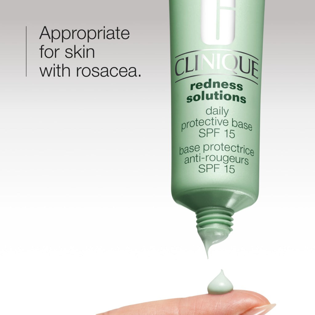Clinique Redness Solutions Daily Protective Base Broad Spectrum SPF 15 Oil Free Tinted Face Primer | Colour Corrector + Appropriate For Skin With Redness, 40 ml. - Damaged Box