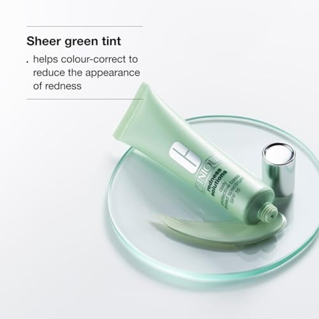 Clinique Redness Solutions Daily Protective Base Broad Spectrum SPF 15 Oil Free Tinted Face Primer | Colour Corrector + Appropriate For Skin With Redness, 40 ml. - Damaged Box