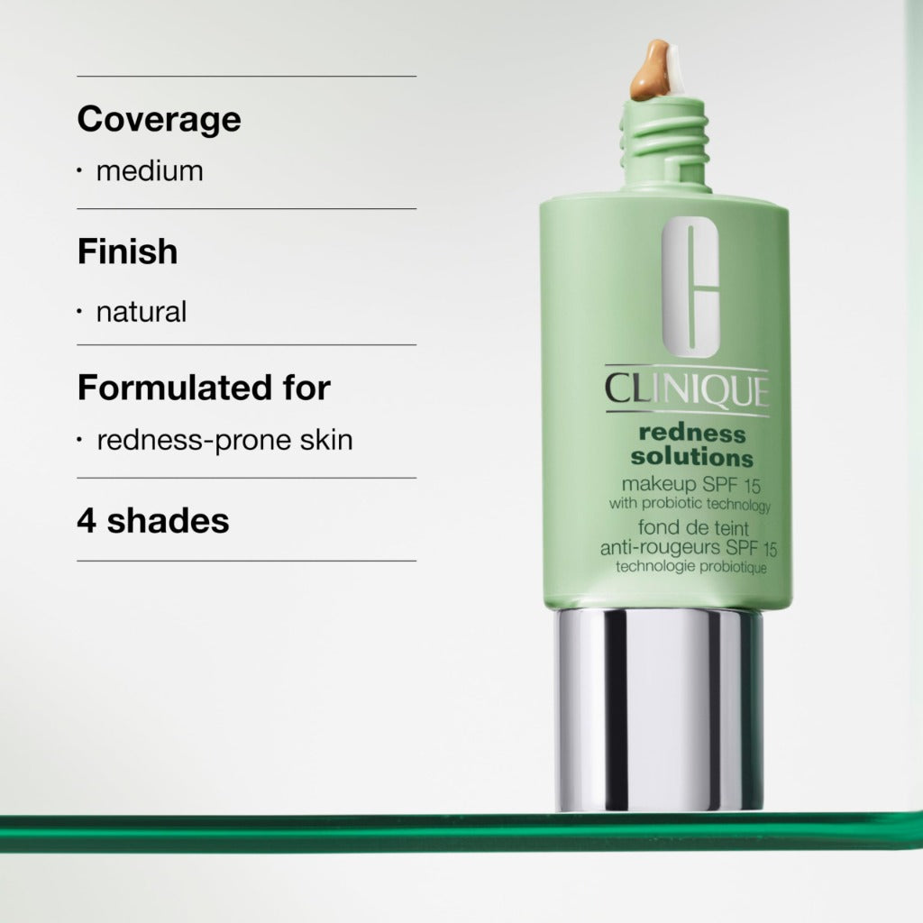 Clinique Redness Solutions Liquid Foundation Face Makeup Broad Spectrum SPF 15 With Probiotic Technology | Appropriate For Skin With Redness - Damaged Box