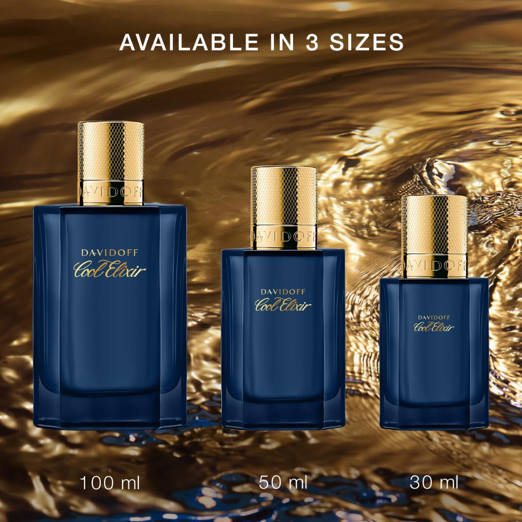 DAVIDOFF Cool Elixir - Parfum Intense for Him - Woody Fragrance with Notes of Rose Oxide, Lavandin and Oud Accord - High Longevity - 100ml - Very Good