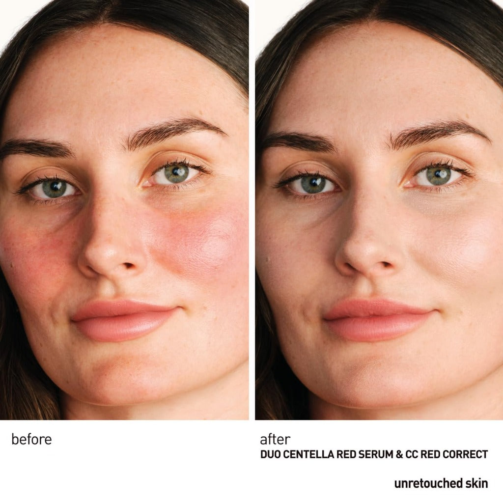 Erborian - CC Red Correct - Anti Redness Tinted Face Cream with Centella Asiatica Panthenol and Bisabolol - Green Neutralizing Shade with SPF 30 - Light Coverage - 15ml - Korean Cosmetic