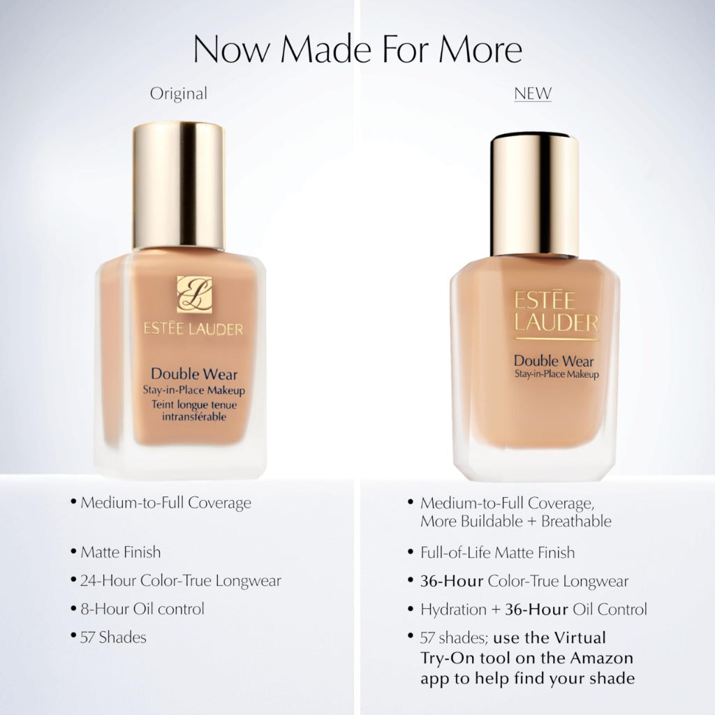 Est'ee Lauder Double Wear Stay-in-Place Makeup | 36-Hour Long-Wear Matte Foundation, 30 ml 3W0 Warm Creme - Damaged Box