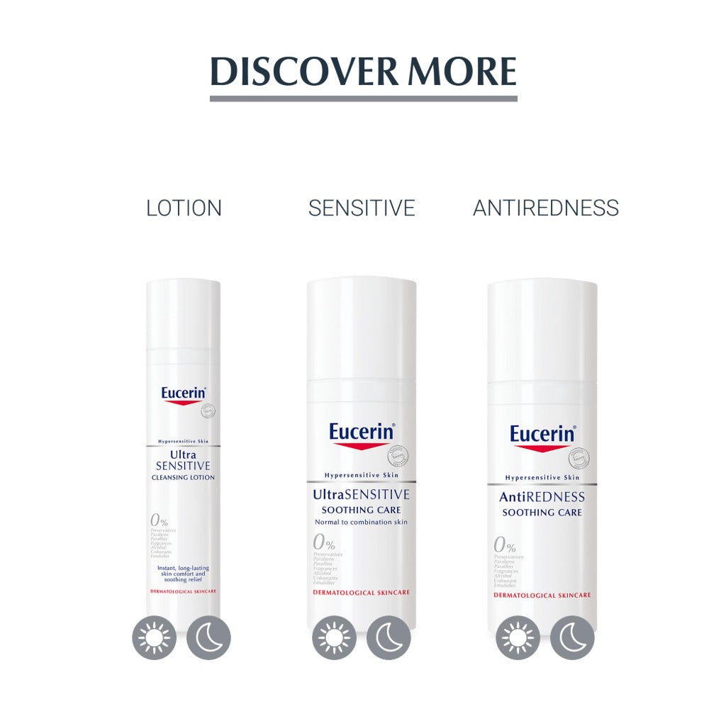 Eucerin AntiRedness Soothing Care Night and Day Cream 50ml, Face Moisturiser for Hypersensitive and Redness-Prone Skin, Rich Anti-Redness Face Cream, Fragrance-Free Formula - Damaged Box - BBE 01/2029