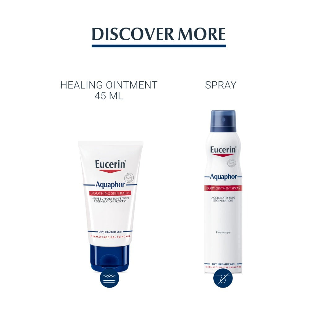 Eucerin Aquaphor Soothing Skin Balm 45ml, Repairing Cream for Dry, Cracked and Irritated Skin, Fragrance-Free Ointment Ideal for Hands, Feet, and Body, Fragrance-Free, Water-Free Formula