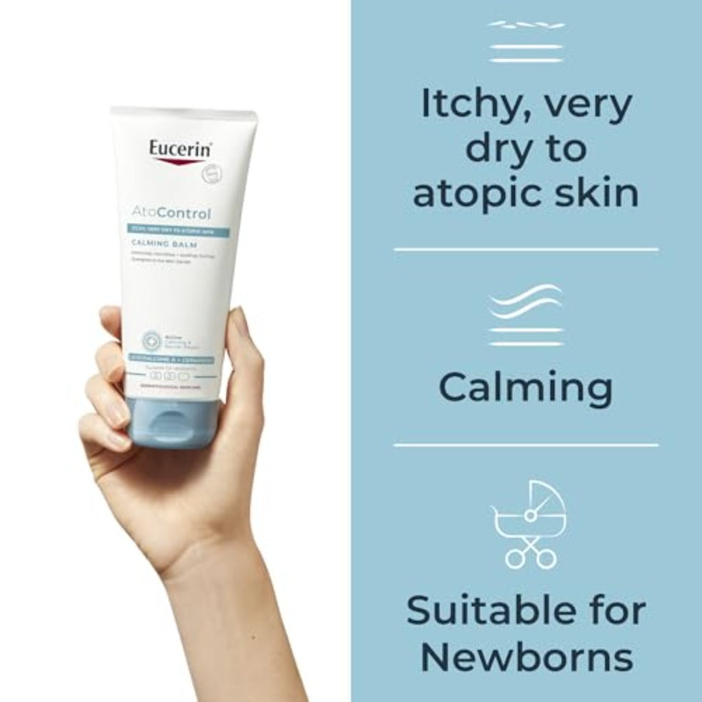 Eucerin Atocontrol Balm 200ml, Soothing and Hydrating Ointment for Itchy, Very Dry and Sensitive Skin, Ideal Atopic Dermatitis and Eczema Treatment, Suitable for Babies