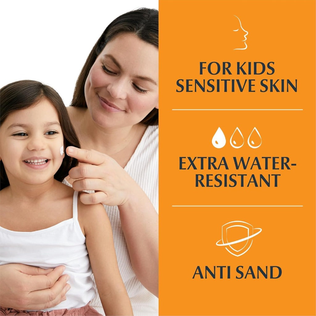 Eucerin Sun Kids Sensitive Sunscreen SPF50+ 200ml, Sun Cream SPF 50 for Sensitive Children's Skin, Ultra High Protection from UVA/UVB, Water-Resistant and Fast Absorbing Gel-Cream Formula