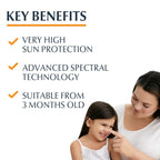 Eucerin Sun Kids Sensitive Sunscreen SPF50+ 200ml, Sun Cream SPF 50 for Sensitive Children's Skin, Ultra High Protection from UVA/UVB, Water-Resistant and Fast Absorbing Gel-Cream Formula