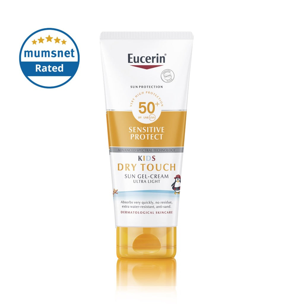 Eucerin Sun Kids Sensitive Sunscreen SPF50+ 200ml, Sun Cream SPF 50 for Sensitive Children's Skin, Ultra High Protection from UVA/UVB, Water-Resistant and Fast Absorbing Gel-Cream Formula