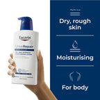 Eucerin UreaRepair Plus Body Lotion 10% Urea 400ml, Intensive 48H Dry Skin Relief Body Cream for Dry and Rough Skin, Moisturising Skincare with Urea and Ceramides, Medical Skincare