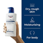Eucerin UreaRepair Plus Body Lotion 10% Urea 400ml, Intensive 48H Dry Skin Relief Body Cream for Dry and Rough Skin, Moisturising Skincare with Urea and Ceramides, Medical Skincare