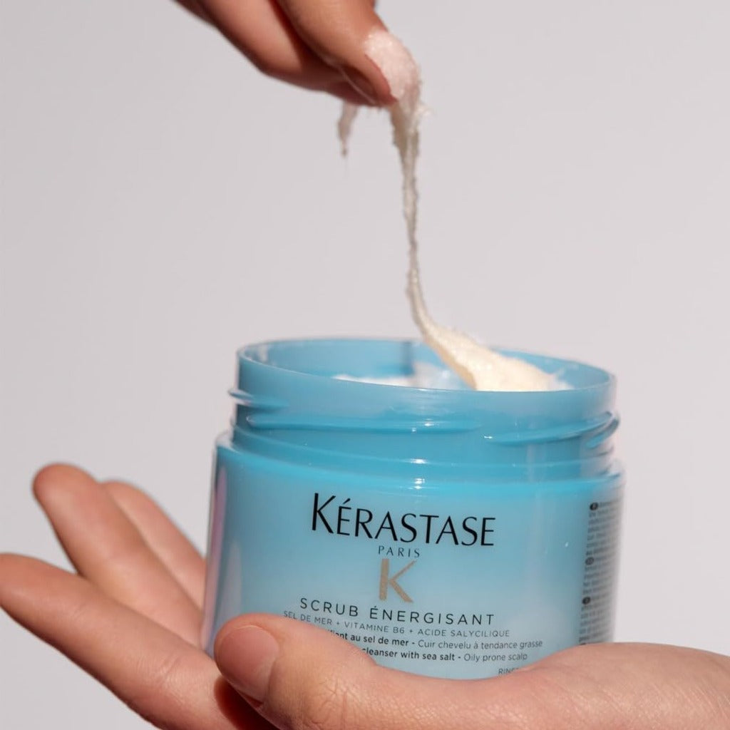K'erastase Fusio Scrub, Nourishing and Energising Cleansing Treatment, For Oil-prone Hair and Scalp, With Sea Salt Minerals, Vitamin B6 and Salicylic Acid, Scrub Energisant, 250 ml