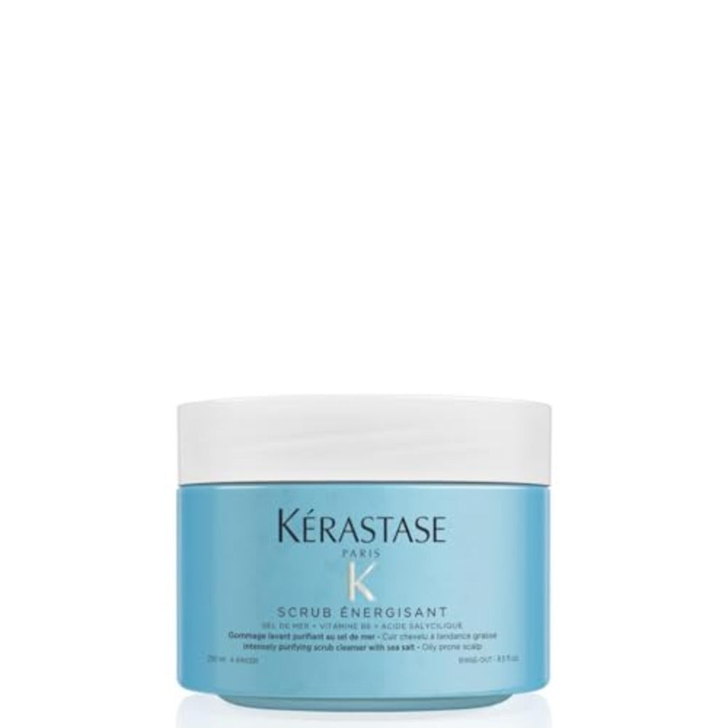 K'erastase Fusio Scrub, Nourishing and Energising Cleansing Treatment, For Oil-prone Hair and Scalp, With Sea Salt Minerals, Vitamin B6 and Salicylic Acid, Scrub Energisant, 250 ml