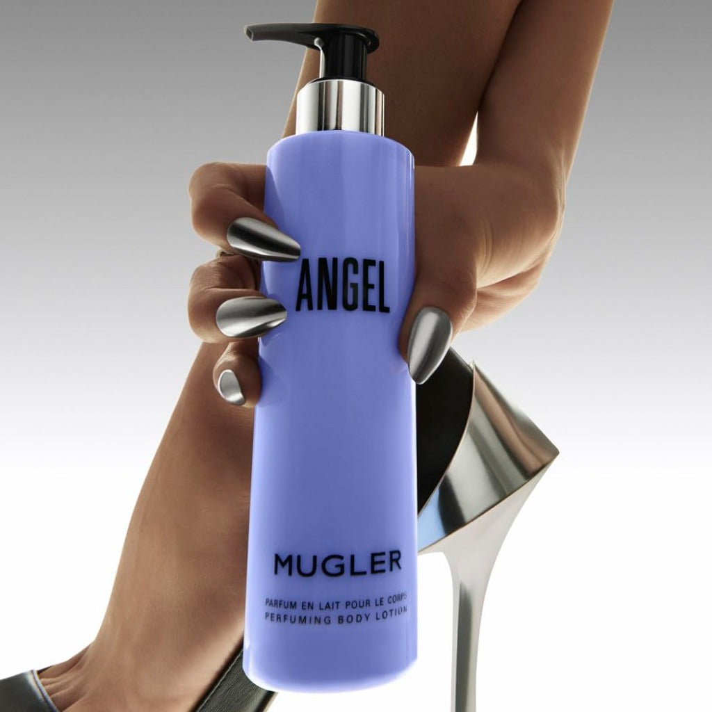 Mugler Angel Perfuming Body Lotion for Women, Lightweight Ambery Gourmand Emulsion with Bergamot, Praline, Vanilla and Patchouli Notes, Softening Moisturising Fragranced Bodycare