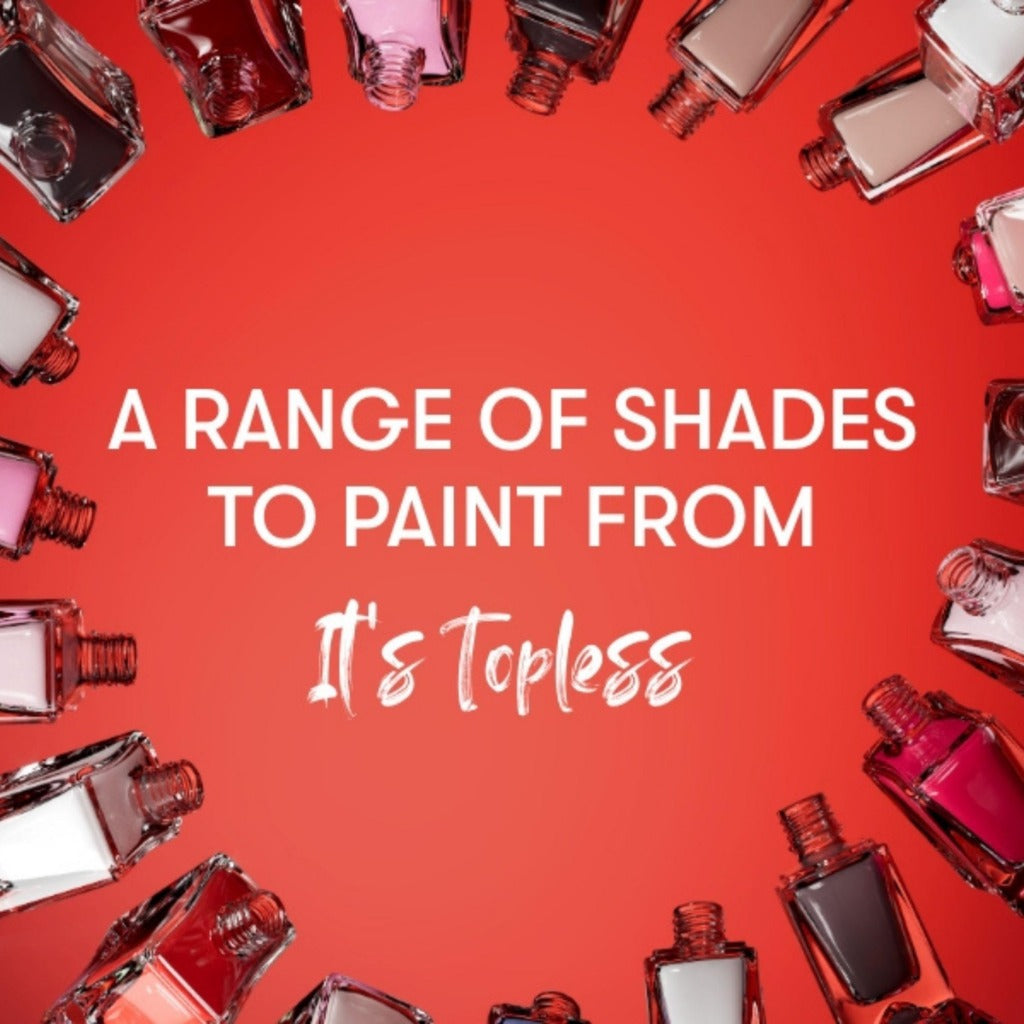 Nails Inc It's Topless Gel-Like Nail Polish, 4-in-1 Base Coat, Treatment, Colour & Top Coat, Long Lasting, Strong, Chip Free Nails, Glossy Salon Quality Manicure, Air Dry Nail Polish, Dakota, 14 ML