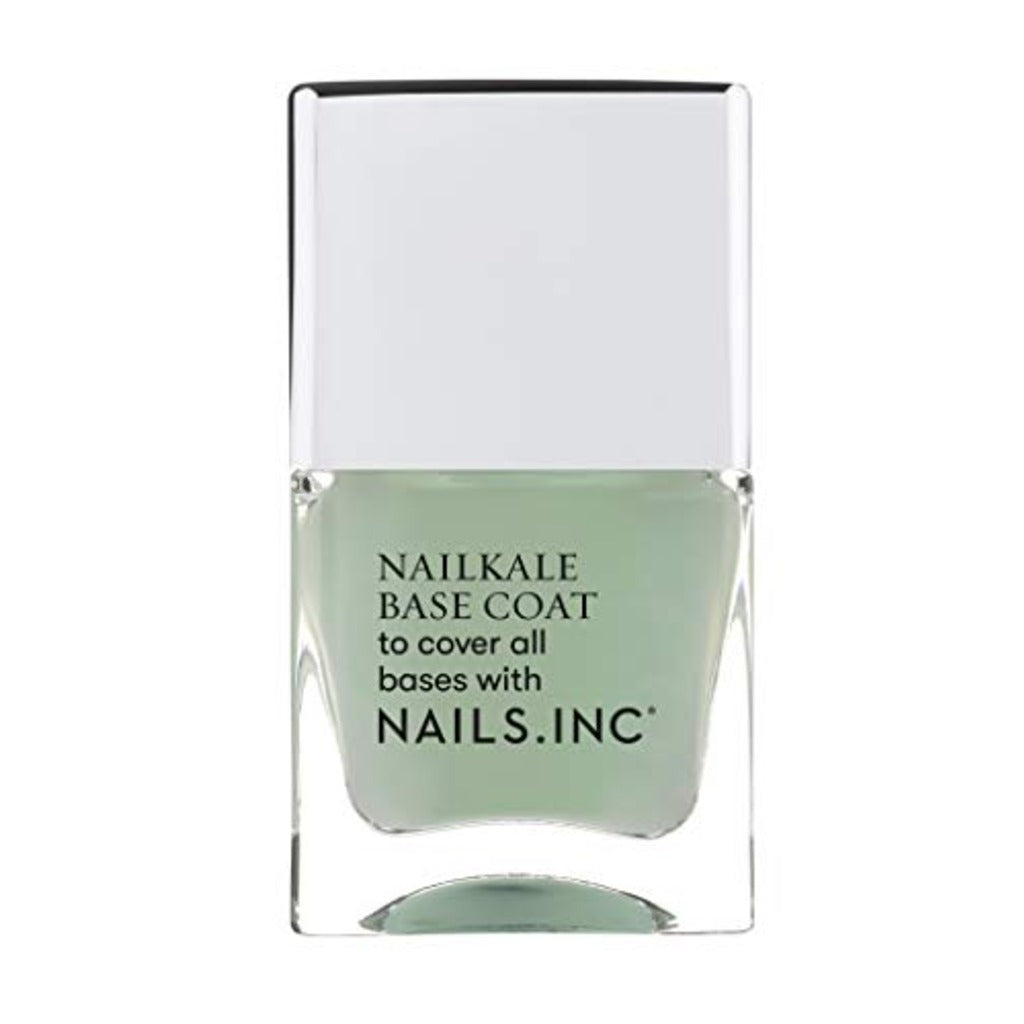 Nails Inc Superfood, NailKale, Kale Extract, Base Coat, Glossy, No Chip, Long Lasting, Quick Dry, Air Dry, Professional Manicures & Pedicures, Fingernails & Toenails, Vegan Nail Polish, 14 ML
