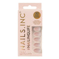 Nails.INC #NailingLife Style It Like Sabrina Gold French Tip Press-On Nails, Almond Shaped, 30 Sizes, Long-Lasting, Non-Damaging, No Snap, Salon-Quality At Home Manicure, Glue Included, 33 Piece Set